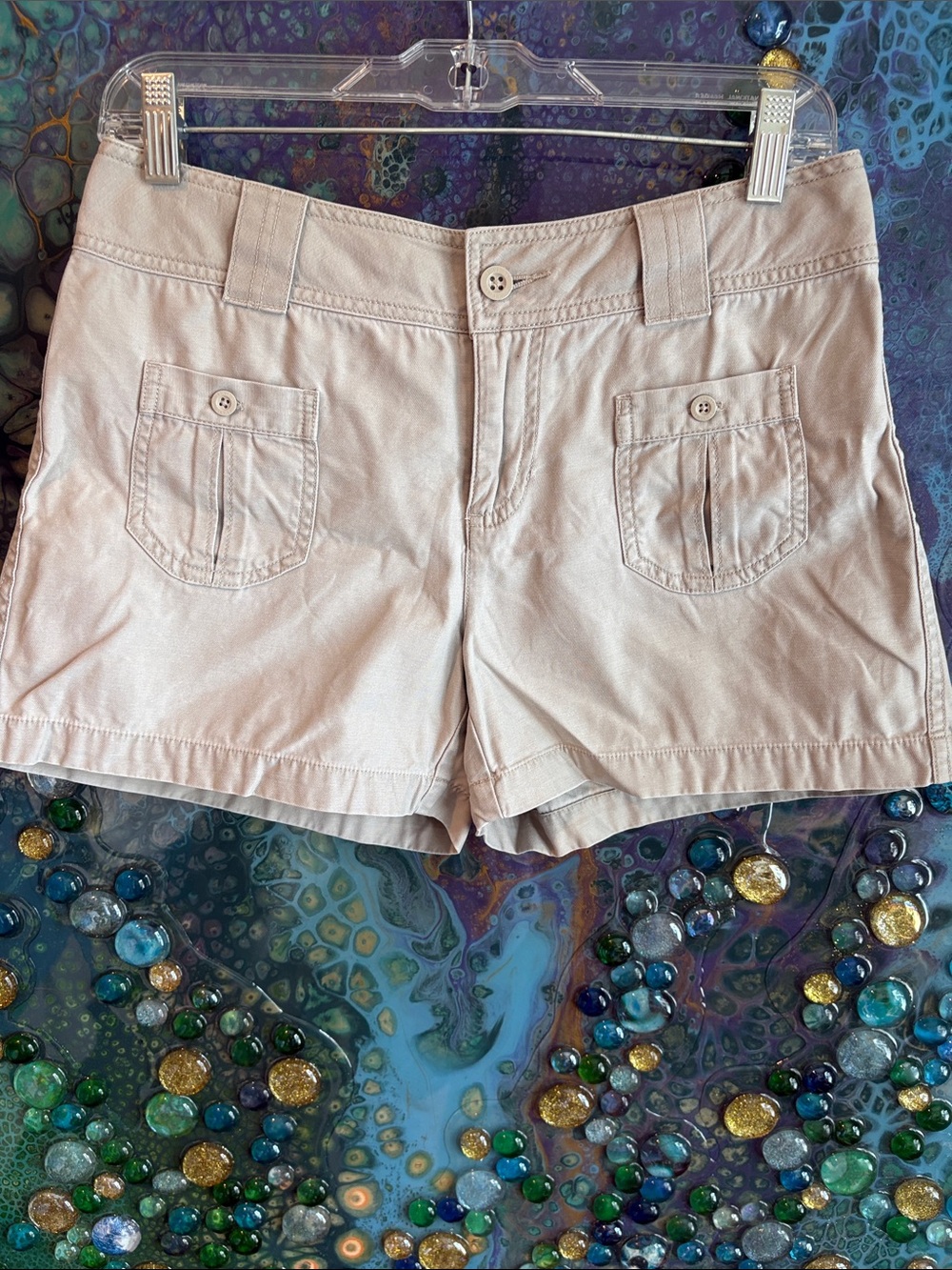 Khaki TNF Shorts, Size 4